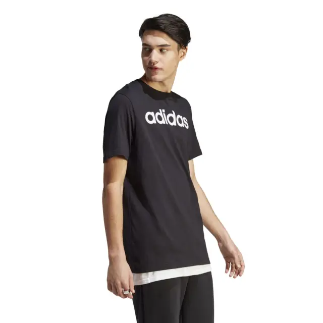 adidas M Lin SJ T-Shirt (IC9274-Black) - Μαύρο 3