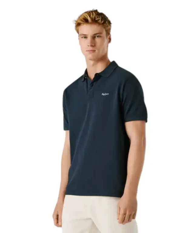 Pepe Jeans - Ανδρικό T-shirt Polo Oscar PM5400087-594 Μπλε Σκούρο 3