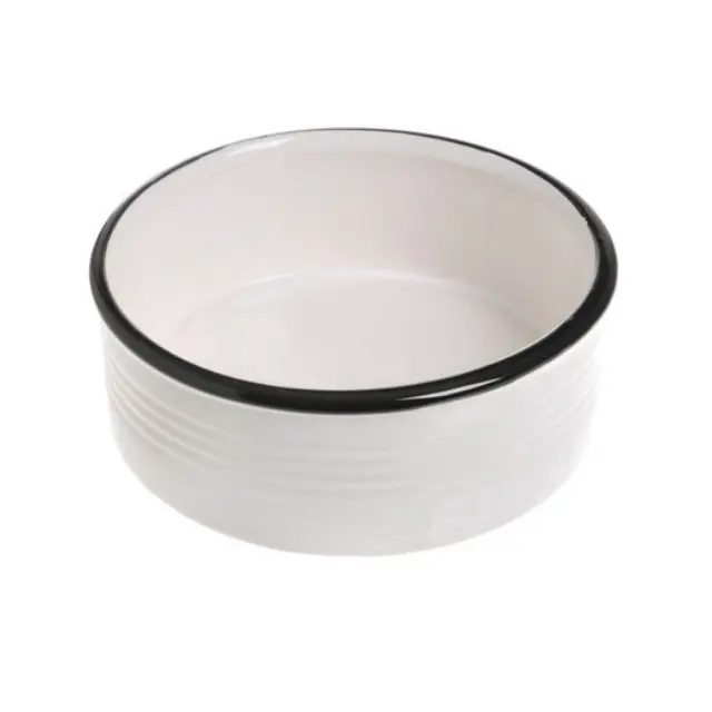 Πήλινο μπολ με εφέ εμαγιέ, λευκό, 14,5cm