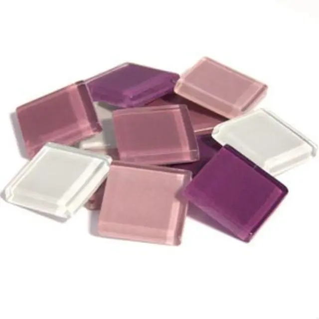 Γυάλινες Ψηφίδες Soft Glass - Violet Mix - 20x20mm - 200gr