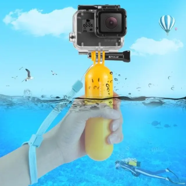 Puluz Floating Bobber with Wrist Strap για GoPro και άλλες Action καμερες Yellow PU81 3
