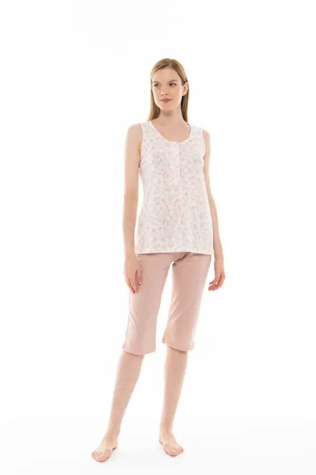 S1258 - Type - PYJAMA CAPRI PINK FLOWER