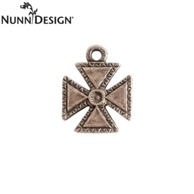 Κρεμαστό Nunn Design - Patee Cross Charm - 20mm - Antique Silver