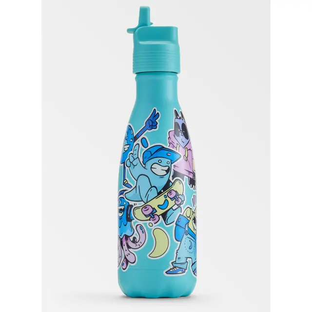 Μπουκάλι Θερμός Original Kids Chilly's με πτυσσόμενο καλαμάκι, χωρητικότητα 350ml και διατήρηση θερμοκρασίας 12h ζεστό / 24h κρύο - Sticker