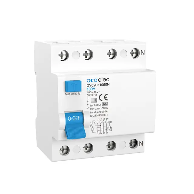 RCCB 4X100A 30MA 4M A-TYPE / DY02031050N