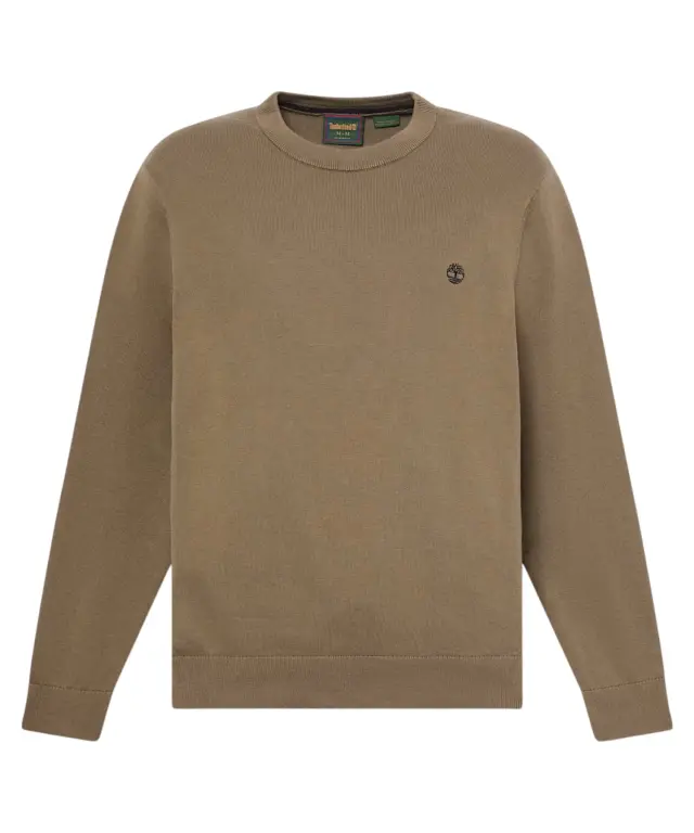 Timberland - Ανδρικό Πλεκτό Πουλόβερ Williams River Cotton Crew Neck TBC0YHAZ-AIE Σκούρο Πράσινο - XL