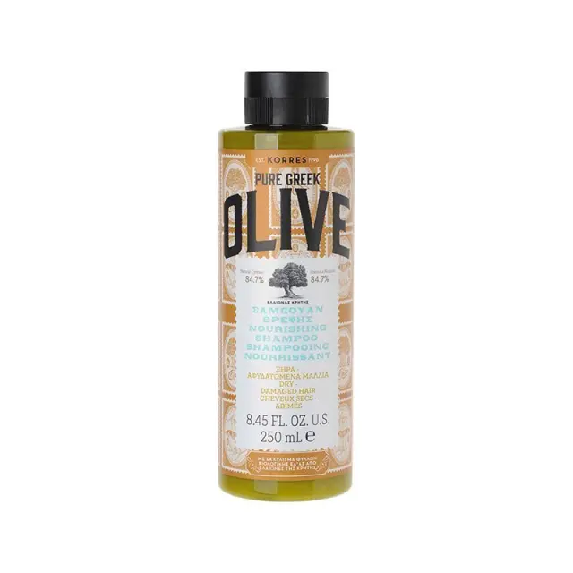 Korres Pure Greek Nourishing Σαμπουάν για Αναδόμηση/Θρέψη για Ξηρά Μαλλιά 250ml