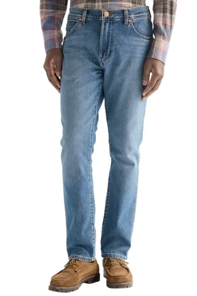Wrangler Ανδρικό LARSTON DUSTY MOON Τζιν Παντελόνι 112386879 – Washed Blue - 30W 32L