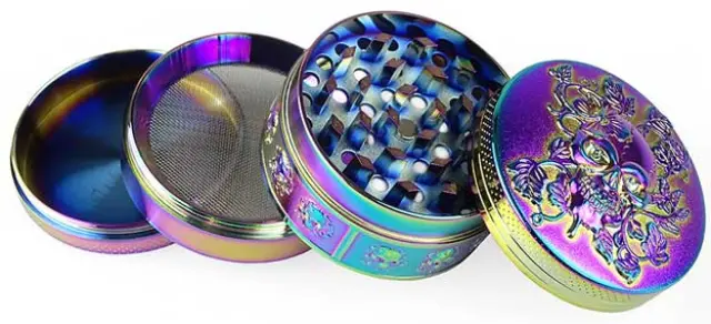 Grinder Τρίφτης Floral Skull 50mm - 4 Parts 3
