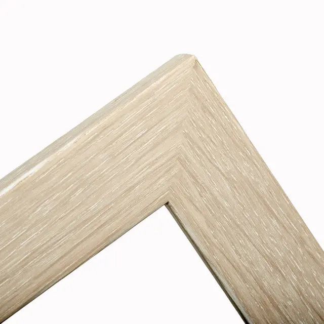 Κορνίζα ξύλινη τοίχου 42x29,7 cm (Α3 ) χρώμα φυσικό ξύλο δρυς λευκό ματ , τζάμι Ματ (Κ614/43) 2