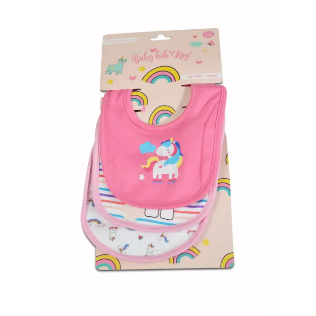 Cangaroo Βρεφική Σαλιάρα Σετ 3 τμχ Kay Pink 3800146265489 2