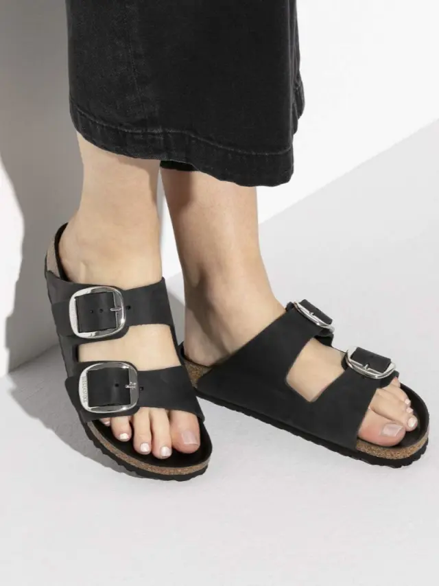 Birkenstock Πέδιλα Γυναικείο δέρμα Μαύρο BIR/ARIZONA BIG BUCKLE 1011074 BLACK 2