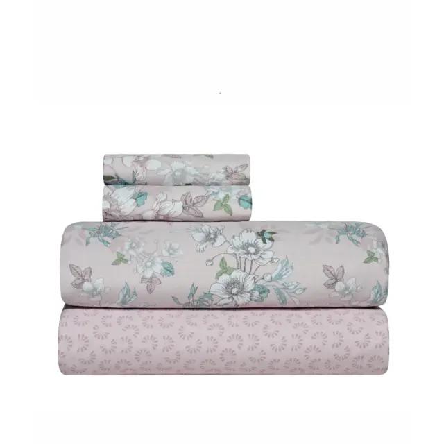 Σετ Σεντόνια King Size 4 Τεμαχίων Kentia Vervita 18 Pink-Whte-Green-Blue 270x270 3