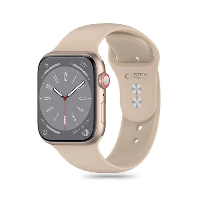 Tech-Protect Silicone Strap Apple Watch 4 / 5 / 6 / 7 / 8 / 9 / SE / Ultra 1 / 2 42/44/45/49mm Brown