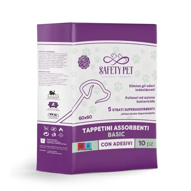 Safety Pet Basic Επιδαπέδιες Πάνες Σκύλου 60×60cm 10τμχ