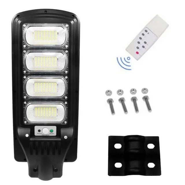 Led Αδιάβροχο Ηλιακό Φωτιστικό Δρόμου 200W 15360LM με Ανιχνευτή Κίνησης και Τηλεχειριστήριο Jortan JT-G-200W