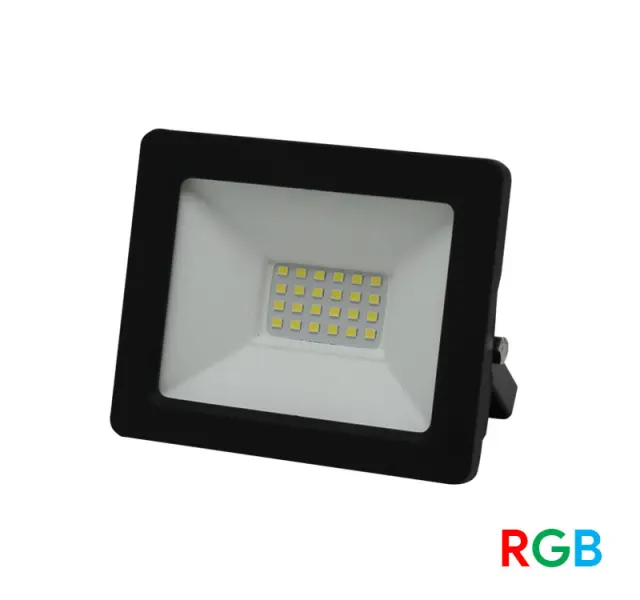 ΠΡΟΒΟΛ.LED-SMD RGB 24VDC 10W 4ΚΑΛΩΔ.ΧΡΕΙΑΖ.CONTROL ΜΑΥΡΟΣ