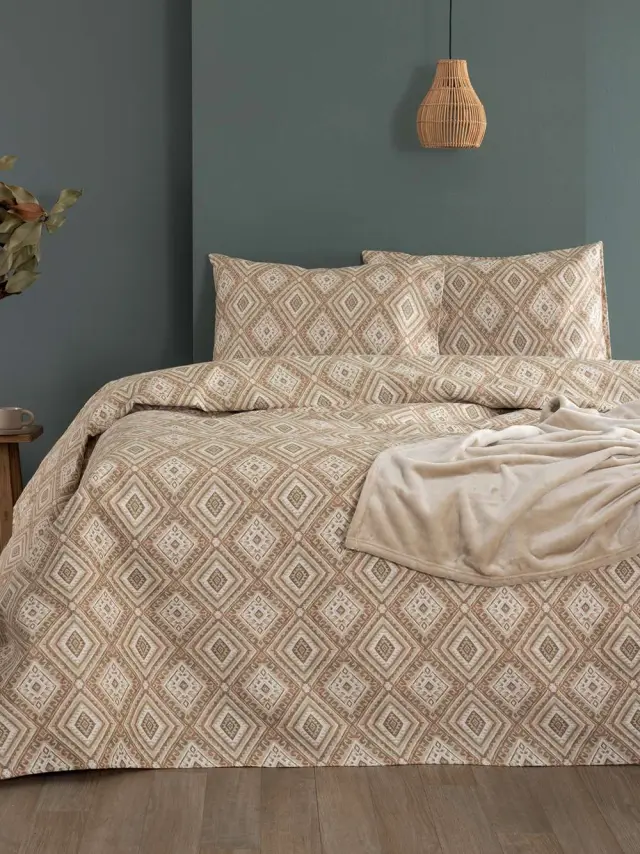 Σετ Παπλωματοθήκη Υπέρδιπλη Flannel Beauty 240x250 FB0238 2