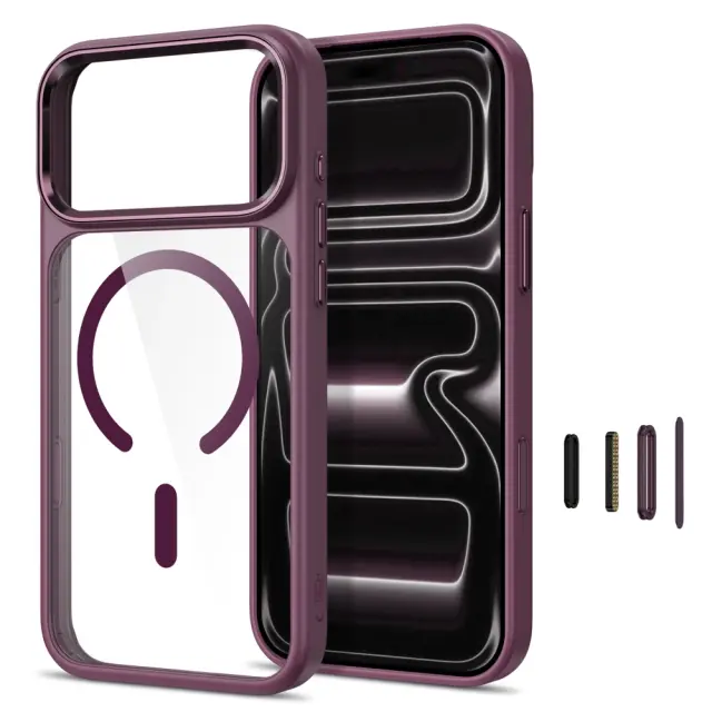 Tech-Protect® Magmat MagSafe CC Θήκη για iPhone 17 Pro Max/18 Pro Max- Burgundy/Clear. 2