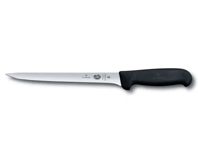 Μαχαίρι φιλεταρίσματος Victorinox Fibrox με στενή, εύκαμπτη λάμα μήκος λεπίδας 20cm - Black5.3763.20 2