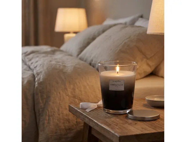 Αρωματικό κερί Harmony Home Deco Factory με διάρκεια καύσης 60 ώρες, άρωμα Fresh linen και διαστάσεις 13x16cm BO5449