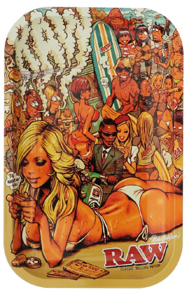 Raw Rolling Tray Δίσκος Small Summer Beach (17x27cm)