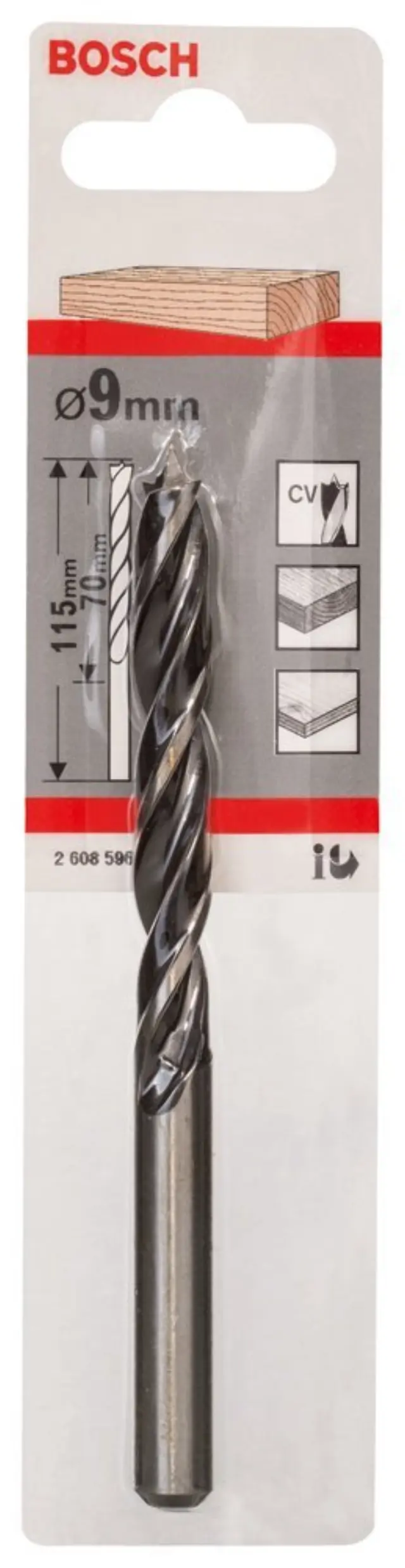 Τρυπάνι Ξύλου Bosch 2608596306 9x70x115mm