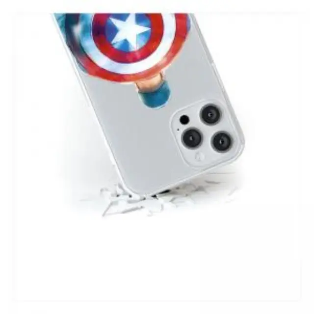 Θήκη Soft TPU Marvel Samsung Galaxy A54 5G Captain America 002 Partial Print Διάφανο N64037 3