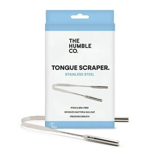 Humble Co Stainless Steel Tongue Scraper Καθαριστής Γλώσσας Ανοξείδωτο Ατσάλι 1τεμ