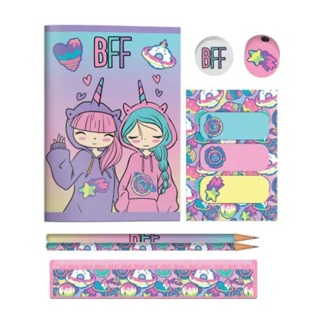 Must Σχολικό Σετ 10 τεμ. σε Pvc Τσαντάκι Best Friends Forever (000586003)