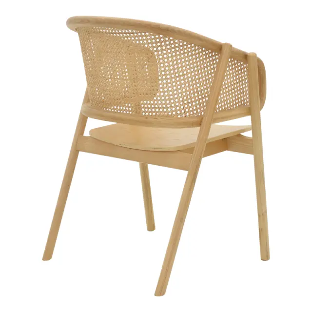 Πολυθρόνα Wenzy pakoworld φυσικό Rattan - μασίφ ξύλο toon 58x58x82εκ 2