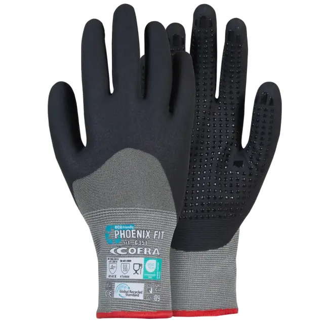 Γάντια Νιτριλίου με κουκίδες Cofra Phoenix Fit - 11 (2XL)
