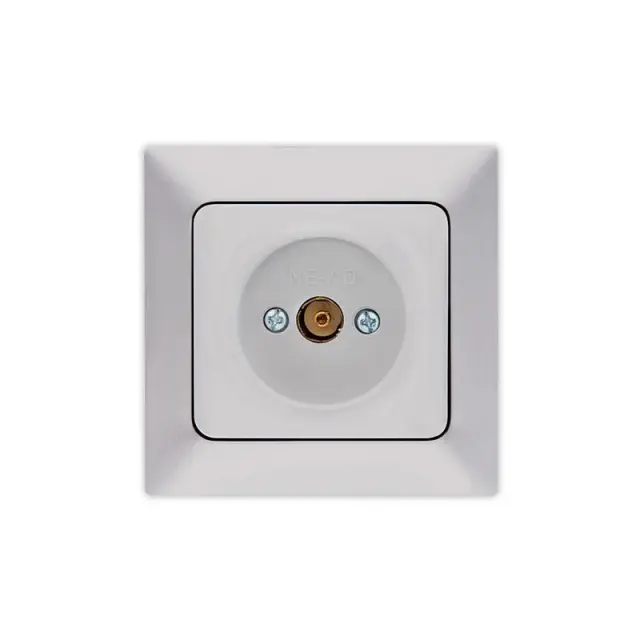 Πρίζα TV Διελεύσεως Νίκελ Ματ 8.2x8.2x3.6cm