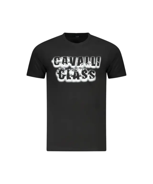 Cavalli Class - Ανδρική Μπλούζα T-Shirt Κοντομάνικη Regular Fit TXT61CJD060-05051 Μαύρο