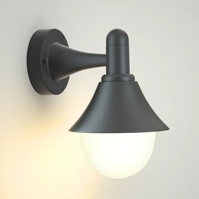 it-Lighting Rabun 1xE27 Outdoor Wall Lamp Black D:24.5cmx23.5cm (80202514) 2