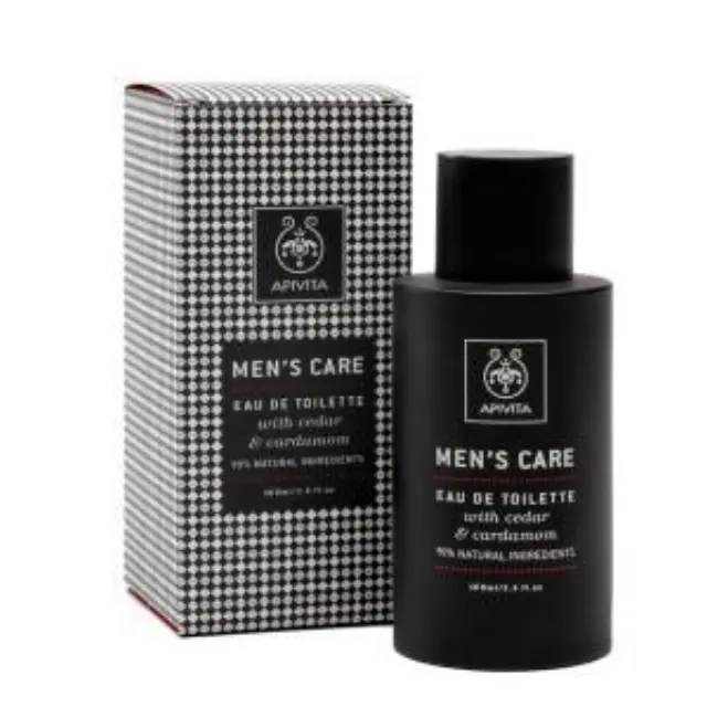 Apivita Men's Care Cedar & Cardamon Eau de Toilette Φρέσκο και Αναζωογονητικό Ανδρικό Άρωμα, 100ml