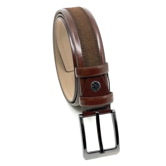 Καφέ Ζώνη P.U. Leather Τύπου Suede 3,5 cm 3
