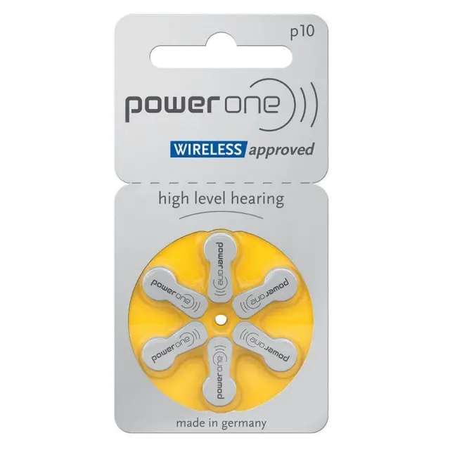 POWER ONE p10 1.45V μπαταρίες ακουστικών βαρηκοΐας 6 τμχ
