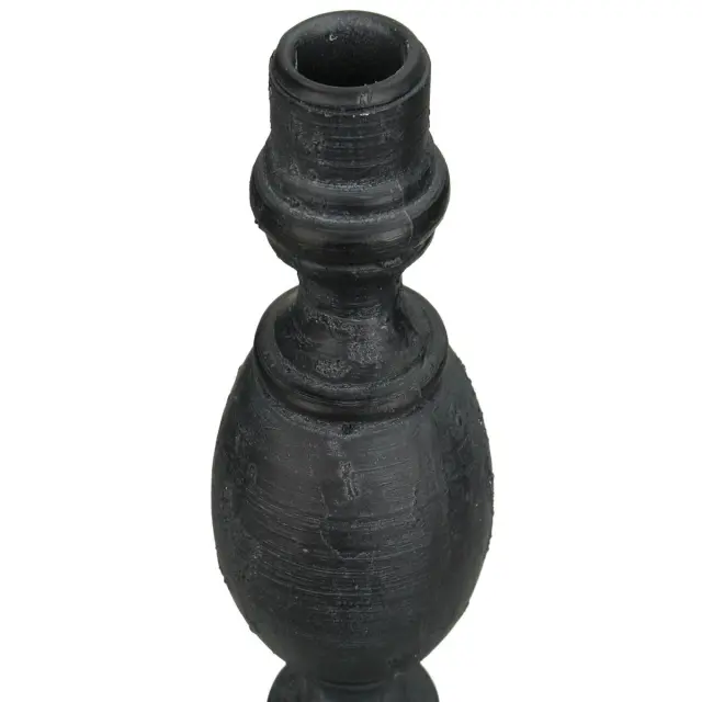 Κηροπήγιο Μαύρο Polyresin 8.5x8.5x22cm 3