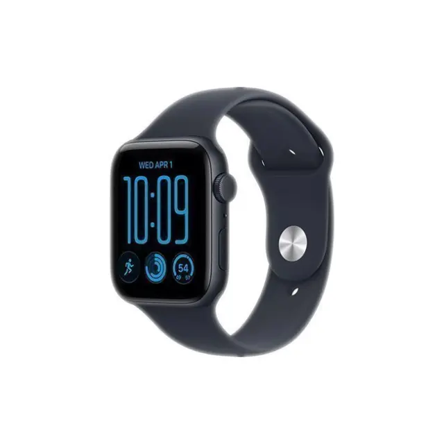Apple Watch SE 3 GPS 44mm Midnight Aluminium Case with Navy Blue Sport Band M/L (MJL94MP/A) 2