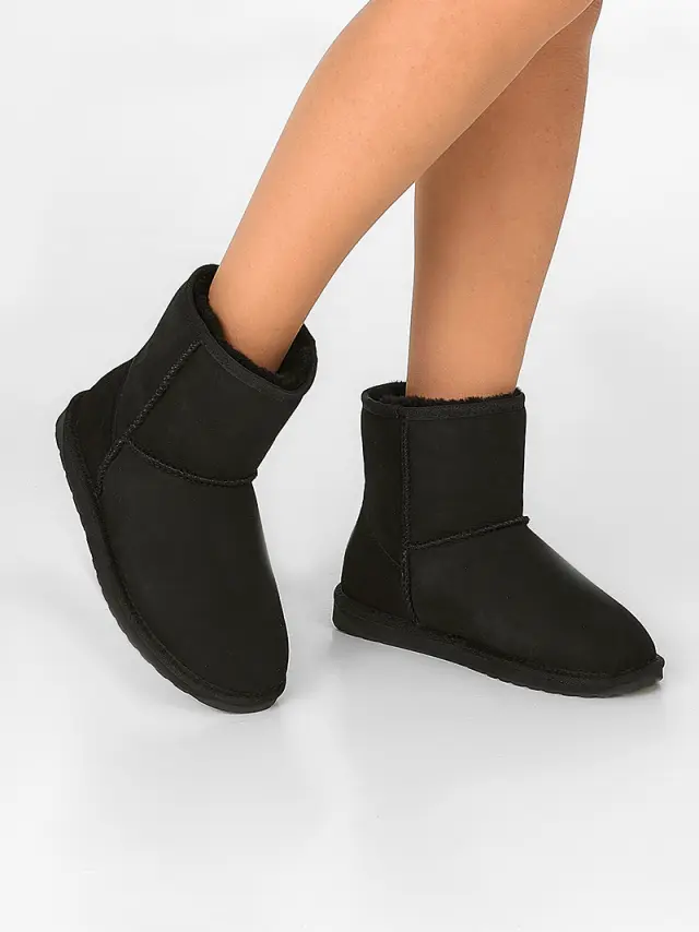 Emu Μποτάκια Γυναικείο δέρμα Μαύρο EMU/10003 BLACK 2