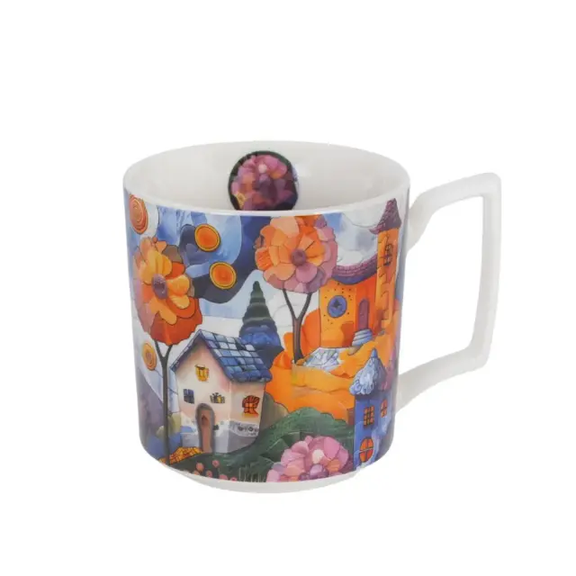 Duo gift Modern Art Πορσελάνινη Κούπα 450ml: Countryside 2