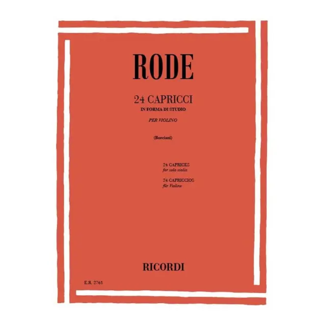 RICORDI - RODE 24 Capricci In Forma Di Studio