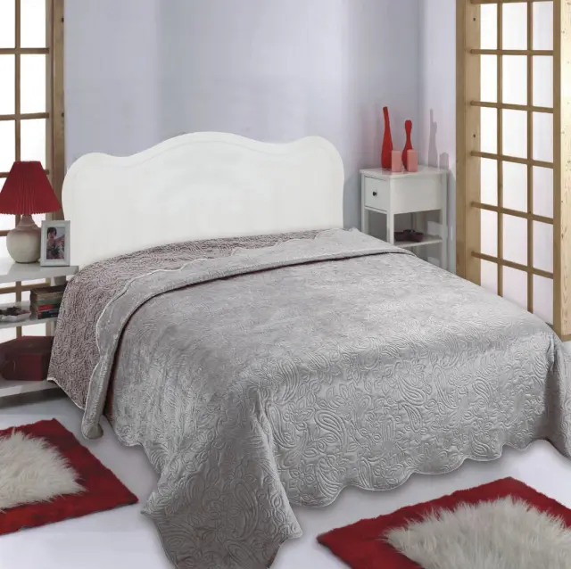 Κουβέρτα βελούδο με sherpa NX2211 (220cm x 240cm) beige - -