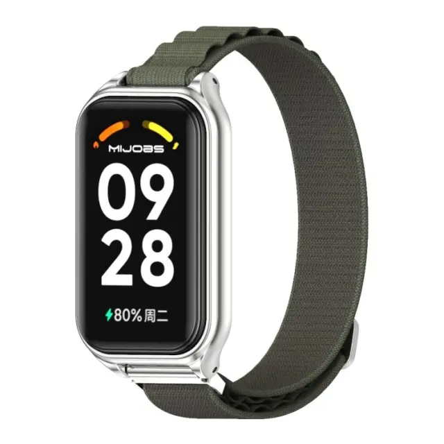 Mijobs® Ανταλλακτικό Λουράκι Nylon για Smart Band 2/8 Active -Khaki