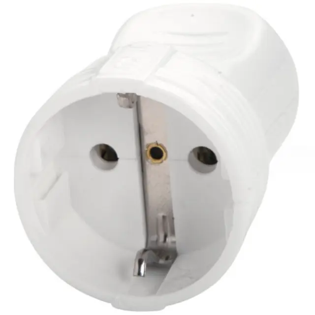 Accessories White Female Plug - Earthed