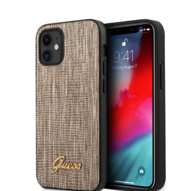 Case for Apple iPhone 12 mini, Guess, Lizard Gold