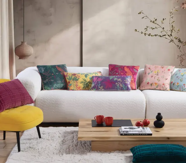 ΔΙΑΚΟΣΜΗΤΙΚΟ ΜΑΞΙΛΑΡΙ BIRDS OF PARADISE 45Χ45 NEF-NEF HOMEWARE FUCHSIA 2