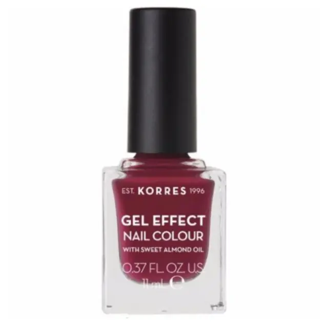 ΚΟΡΡΕΣ Βερνίκι Νυχιών Gel Effect Nail Color 74 Berry Addict Με Αμυγδαλέλαιο 11ml