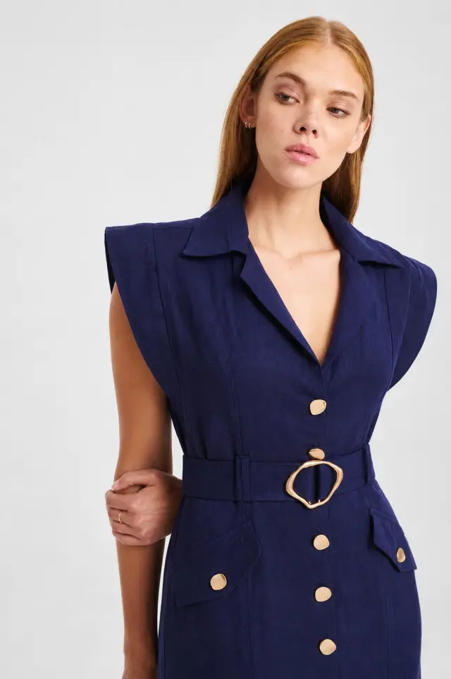 Μίνι Φόρεμα με Χρυσές Λεπτομέρειες CLOE DRESS - XS 2